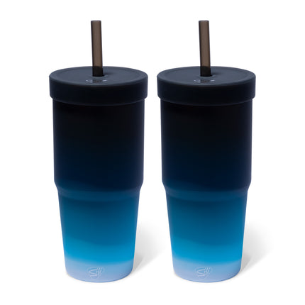 Silipint Silicone 32 oz Straw Tumbler Pack of 2