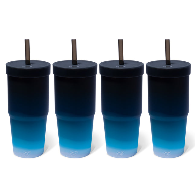 Silipint Silicone 32 oz Straw Tumbler Pack of 4