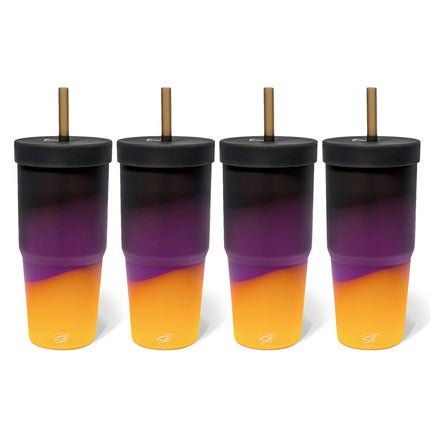 Silipint Silicone 32 oz Straw Tumbler Pack of 4