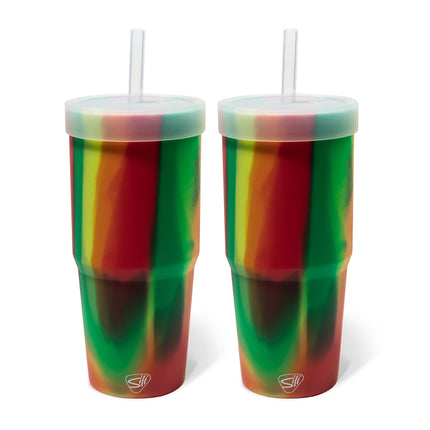 Silipint Silicone 32 oz Straw Tumbler Pack of 2