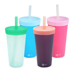 4 pack Straw tumbler - multi colored