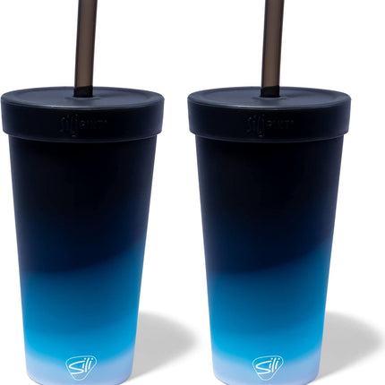 Silipint Silicone 22 oz Straw Tumbler Pack of 2
