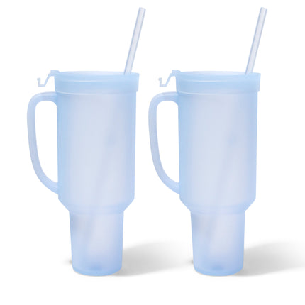 Silipint Silicone 64 oz WTFumbler (Handled Straw Tumbler) Pack of 2