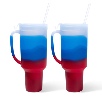Silipint Silicone 64 oz WTFumbler (Handled Straw Tumbler) Pack of 2