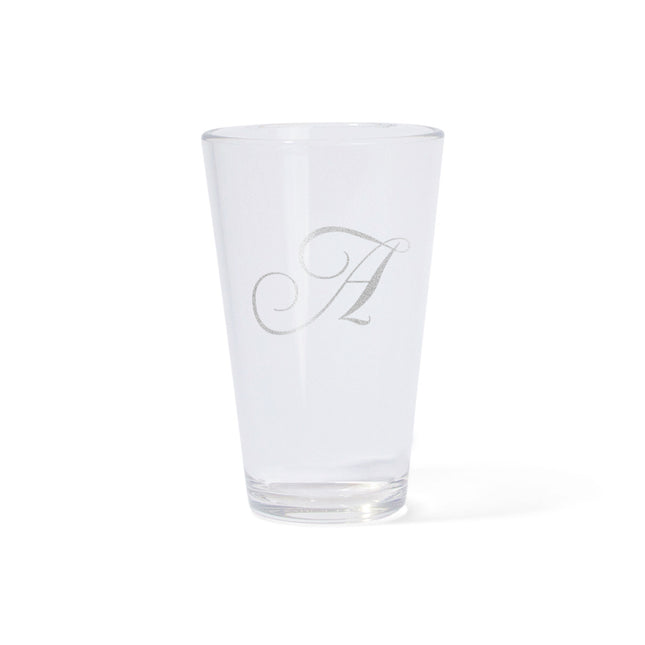 Silipint Silicone 16 oz Crystal Clear Pint Glass – Monogram (A–Z)