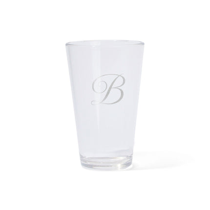 Silipint Silicone 16 oz Crystal Clear Pint Glass – Monogram (A–Z)