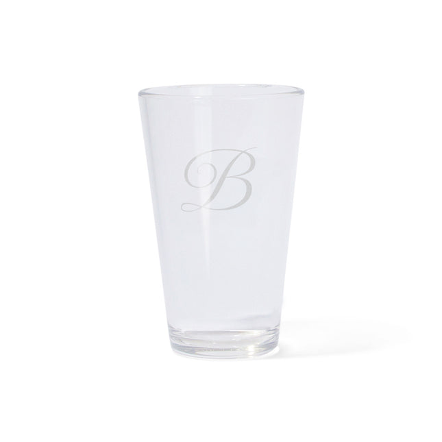 Silipint Silicone 16 oz Crystal Clear Pint Glass – Monogram (A–Z)