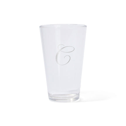 Silipint Silicone 16 oz Crystal Clear Pint Glass – Monogram (A–Z)