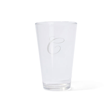 Silipint Silicone 16 oz Crystal Clear Pint Glass – Monogram (A–Z)