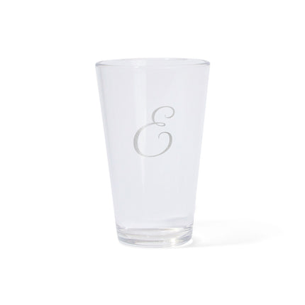 Silipint Silicone 16 oz Crystal Clear Pint Glass – Monogram (A–Z)