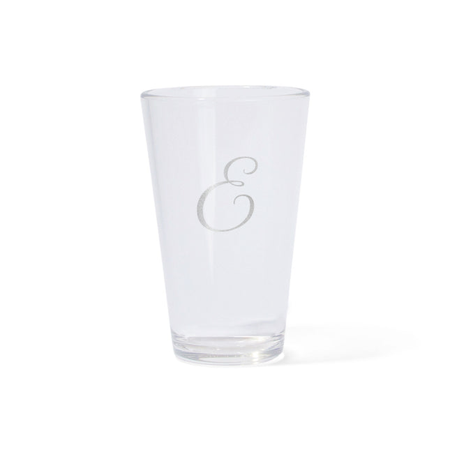 Silipint Silicone 16 oz Crystal Clear Pint Glass – Monogram (A–Z)