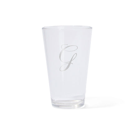 Silipint Silicone 16 oz Crystal Clear Pint Glass – Monogram (A–Z)