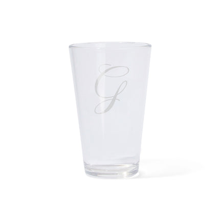 Silipint Silicone 16 oz Crystal Clear Pint Glass – Monogram (A–Z)