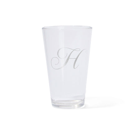 Silipint Silicone 16 oz Crystal Clear Pint Glass – Monogram (A–Z)