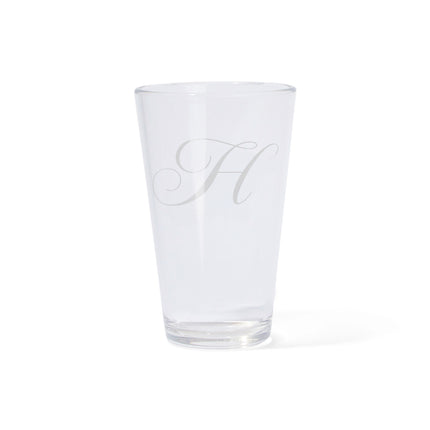 Silipint Silicone 16 oz Crystal Clear Pint Glass – Monogram (A–Z)
