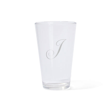Silipint Silicone 16 oz Crystal Clear Pint Glass – Monogram (A–Z)