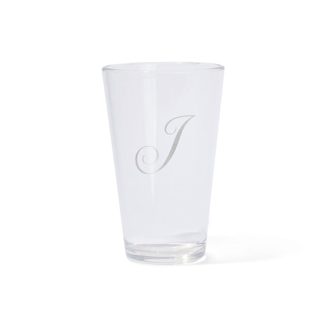 Silipint Silicone 16 oz Crystal Clear Pint Glass – Monogram (A–Z)