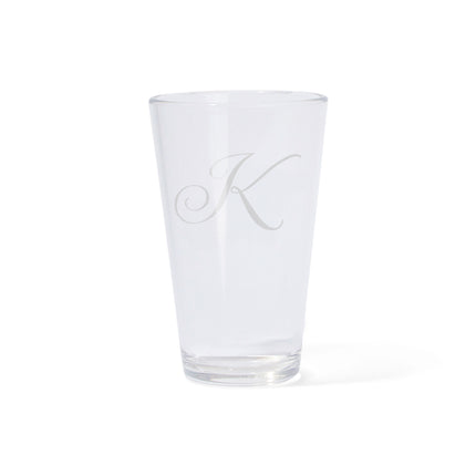Silipint Silicone 16 oz Crystal Clear Pint Glass – Monogram (A–Z)