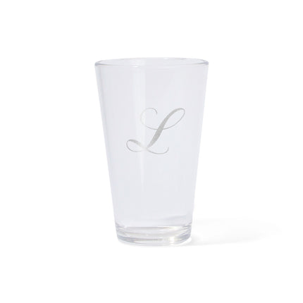 Silipint Silicone 16 oz Crystal Clear Pint Glass – Monogram (A–Z)