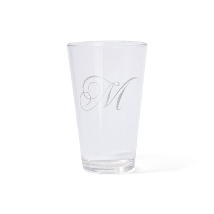 Silipint Silicone 16 oz Crystal Clear Pint Glass – Monogram (A–Z)