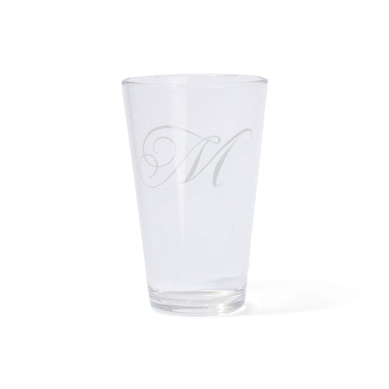 Silipint Silicone 16 oz Crystal Clear Pint Glass – Monogram (A–Z)