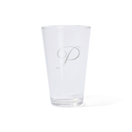 Silipint Silicone 16 oz Crystal Clear Pint Glass – Monogram (A–Z)