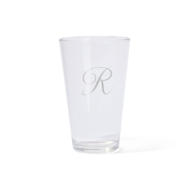 Silipint Silicone 16 oz Crystal Clear Pint Glass – Monogram (A–Z)