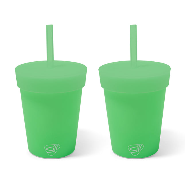 Silipint Silicone 8 oz Kids Straw Tumbler Pack of 2