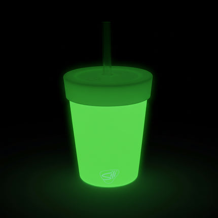 Silipint Silicone 8 oz Kids Glow In The Dark Straw Tumbler