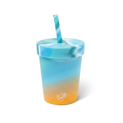 Customized Silipint Silicone 8 oz Kids Straw Tumbler