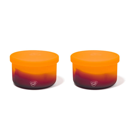 2 Pack 20 oz Lidded Bowls - Sun Storm