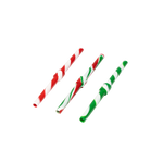 Candy Cane Collection Stopper Straw 3-Pack fits 8 oz cups