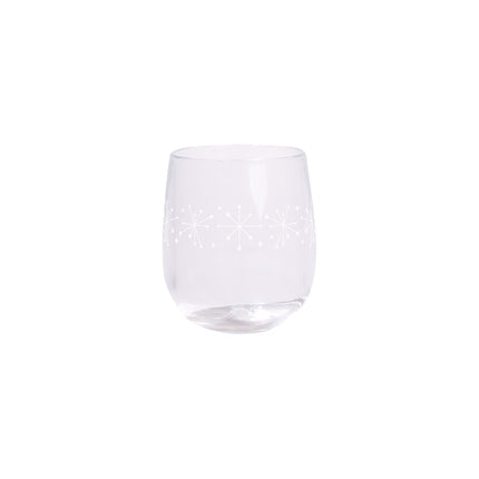 "Retro Stars" 12 oz Wine Tumbler - Front - Crystal Clear