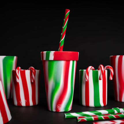 christmas straw tumbler