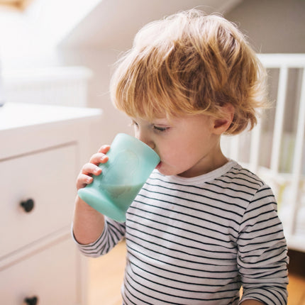 Silipint Silicone 5 oz Penguin Training Cup with Straw Lid