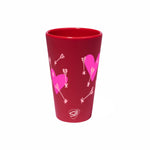 16 oz pint Valentines Limited Edition Back View - Classic Red