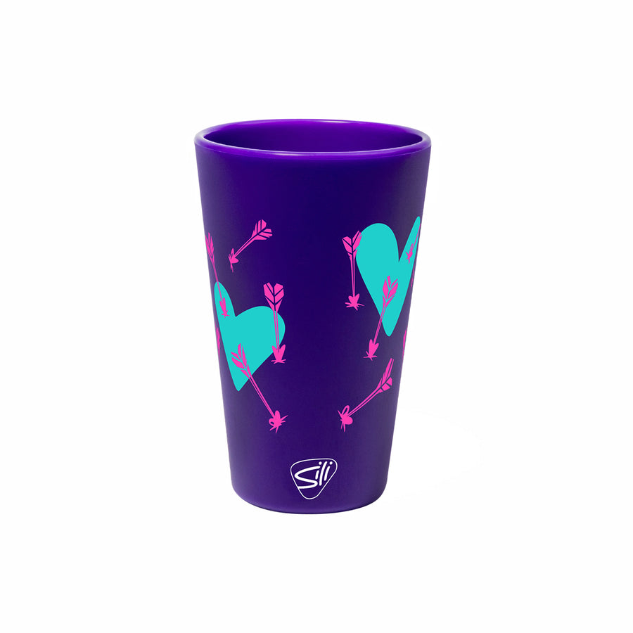 16 oz pint Valentines Limited Edition Back View - Classic Purple