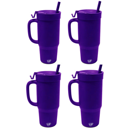 Silipint Silicone 32 oz Humbler (Handled Straw Tumbler) Pack of 4