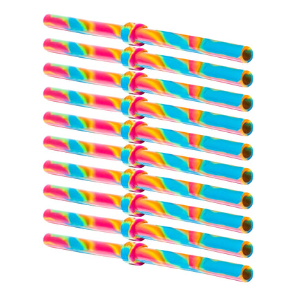 Silipint Silicone Long Stopper Straw Pack of 10