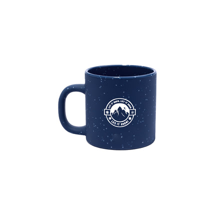 "Let it Snow" 16 oz Coffee Mug - Blue Speckle