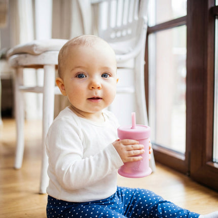 Silipint Silicone 5 oz Penguin Training Cup with Straw Lid