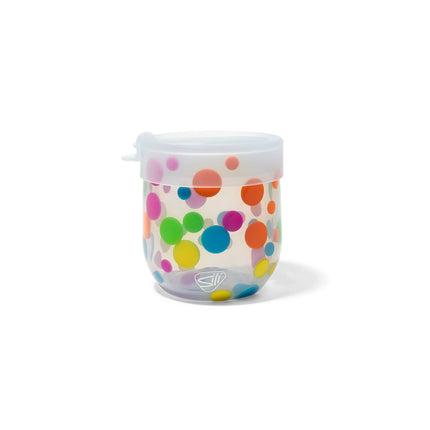 12 oz wine tumbler with flip lid - Polka Dots