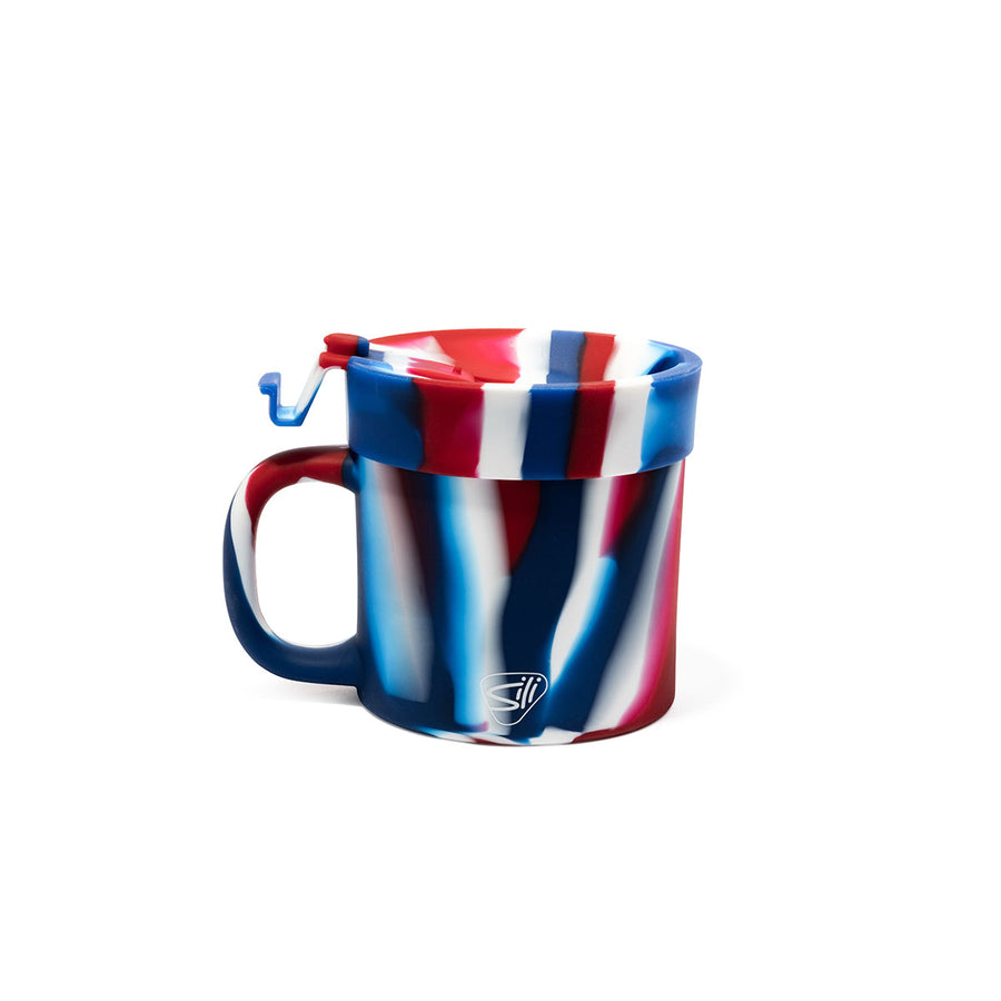 16 oz Coffee Mug with Lid - USA Tie Dye
