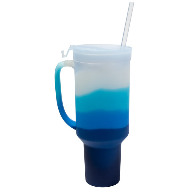 Customized Silipint Silicone 64 oz WTFumbler (Handled Straw Tumbler)
