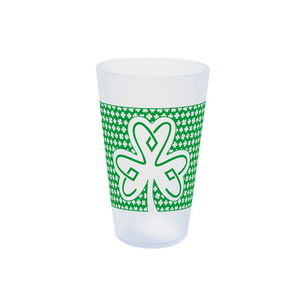 16 oz Pint Glass - Shamrocks - Icicle