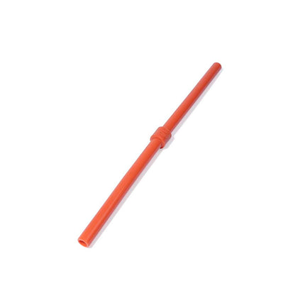 Long Stopper Straw - Classic Orange